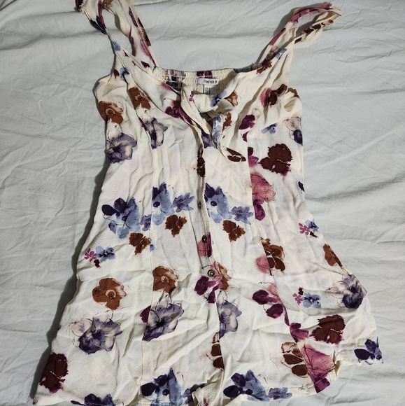 Floral Cream Multicolor romper - Picture 1 of 3